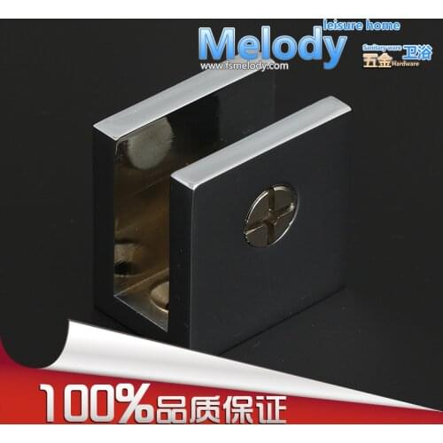 GC03 Shower screen enclosure glass panel Fixed Clamp Brass Chrome