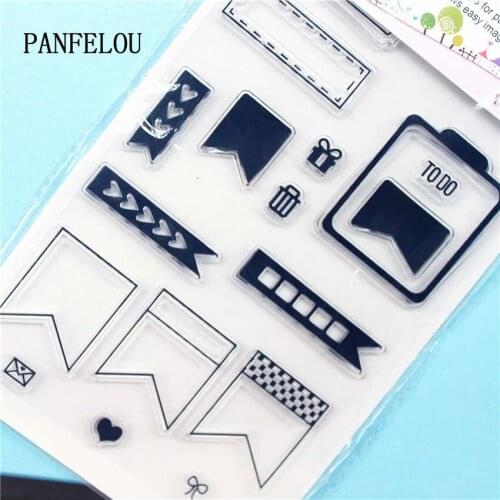 The Flags Grids Clear Stamp DIY Silicone Seals Scrapbooking/Card Making/Photo Album Decoration Supplies Sheets