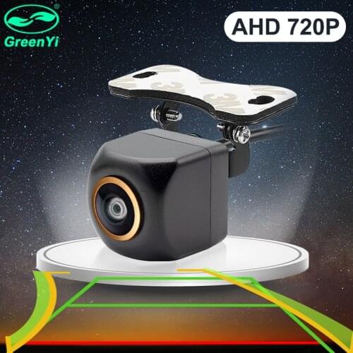 Greenyi HD 1280x720P 170 Degree Fisheye Glass Lens Night Vision Dynamic Trajectory Guide Line Vehicle AHD Rear View Camera