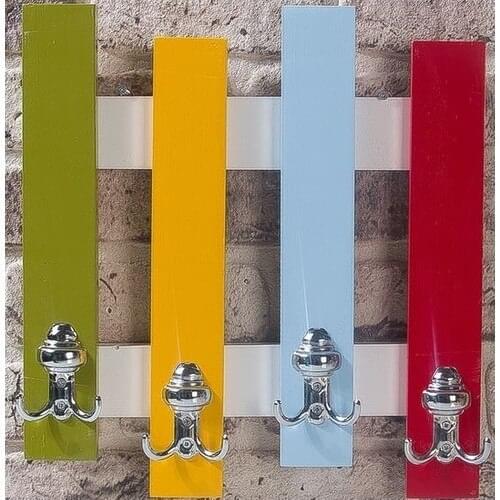 İkbalHome Colorful Wooden Wall Hanger
