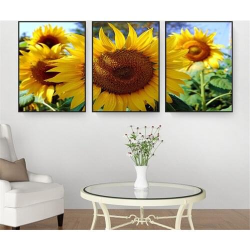 Sunflower Painting Canvas Poster Wall Art Flowers Home Decoration Decorative Sunflower Wall Art Pictures for Living Room Decor