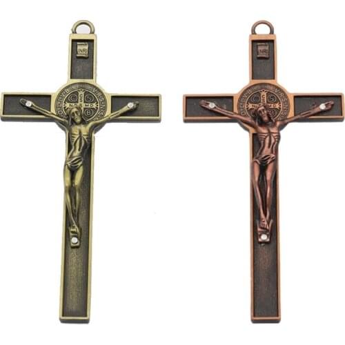 Catholic Jesus Cross Pendant Christ Religious Car Pendant Hanging Wall Crucifix Cross Car Styling Decoration