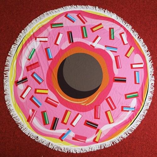 Pink Round Beach Towel Micofiber Absorbent Swimming Sports Bathrathe Towels Picnic Blanket Bath Towels For Living Room 146cm