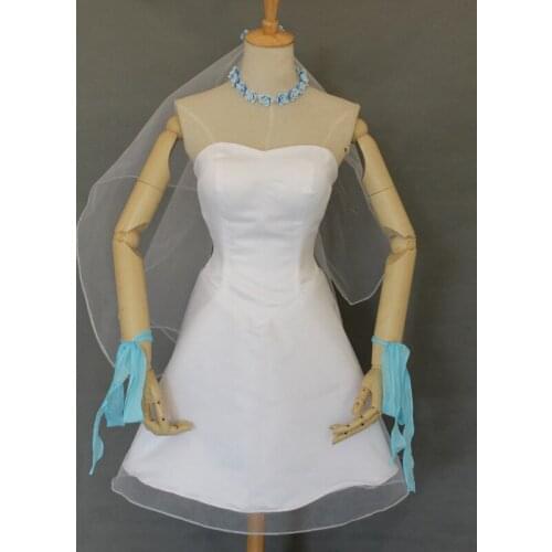 LoveLive Eli Ayase White Bridesmaid Dress Cosplay Costume