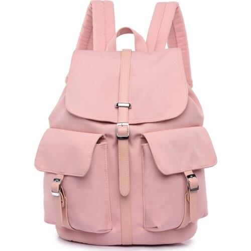 Women Fashion 13 14.6 15.6 inch Backpack Youth Waterproof Oxford School Bags for Teenage Girls Lovely Shoulder Bag