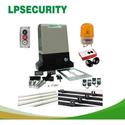 LPSECURITY 5M or 6m racks automatic sliding gate operator/gear motor for residential gates max weight 1500kg/800 kg