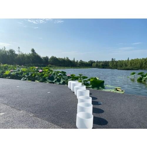 Chakra tuned set of 7pcs 8inch chakra CDEFGAB Quartz crystal singing bowl set