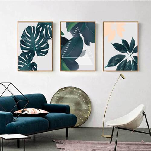 Yumeart Wall Pictures For Living Room Leaf Cuadros Picture Nordic Poster Floral Wall Art Canvas Painting Botanical Posters Print