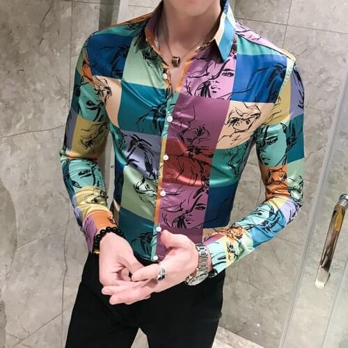 Fall 2020 New Mens Shirt Fashion Dress Deluxe Printed Shirt is suitable for all mens long-sleeved casual shirts