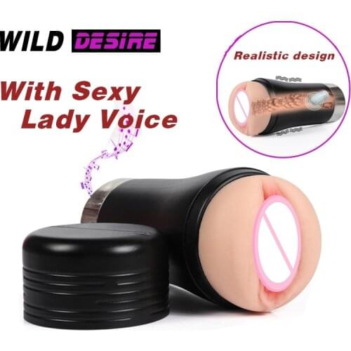 New Arrival Automatic Voice Sucking Cup Vibration Sex Toys for Men Vacuum USB Sex Machine Vagina Electric Male Masturbator Cups