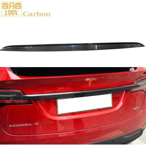 Fit For Tesla Model X SUV Rear Trunk Boot Tailgate Door Tail Gate Cover Trim Molding Lid Bezel Garnish Strip Styling