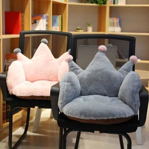 Lovely Cartoon Faux Rabbit Fur Chair Seat Cushion for Home Decor and Office Thicken Seat Pad Sofa Home Decorative