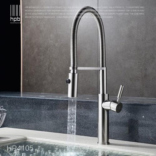 Full Copper hot and cold spring Pull-out type kitchen faucet washing dishes basin sink faucet universal rotary type
