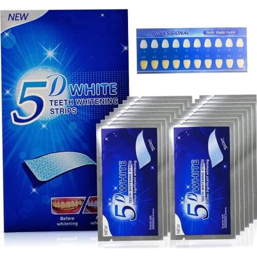 Dighealth 7/14 Pairs Gel Teeth Whitening Strips Stain Removal Oral Hygiene Care Strip Dental Bleaching Tools Teeth Whitening