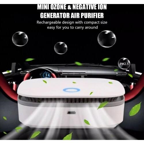 Portable Air Purifier Ozone Generator O3 Negative Ion Deodorizer Sterilizer Odor Remover Eliminating with Timer Ozone Machine