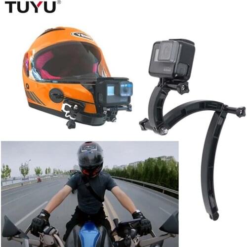 Suitable for Go pro HERO helmet self-timer bracket extension arm for SJ4000 EKEN H9R sports camera motorcycle riding accessories
