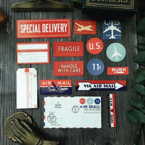 Vintage Hand Account Thick Card DIY Scrapbook Junk Journal Aviation Logo Decorative Paper Decoration Material
