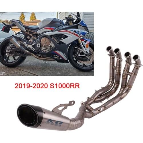For BMW S1000RR 2019 2020 Motorcycle Exhaust System Titanium Alloy Header Middle Link Pipe Slip On 60 mm Escape No DB Killer