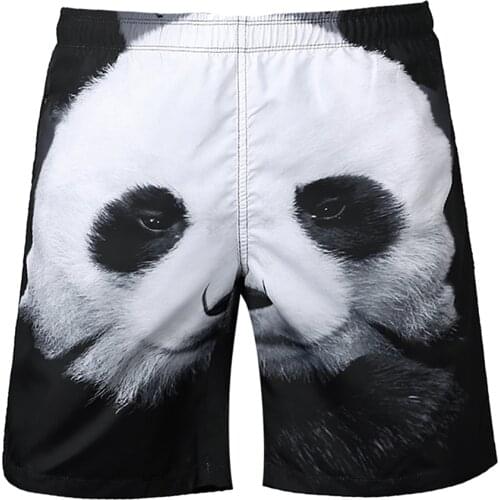 Funny Mens 3D Print Panda Surf Board Beach Shorts Quick Dry Leisure Swim Wear Pool Water Sports Trunks Pants S-2XL