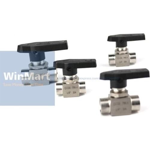 1PC 304 Stainless Steel 1/8" NPT Female Shut Off Ball Valve Bulkhead Water Gas Oil 915 PSI