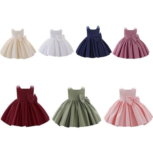 2021 Summer Girl Dresses Lace Princess Floral Kids Dress Party Birthday Ceremony Elegant Girl Bridesmaid Vestido Menina 0-3Year