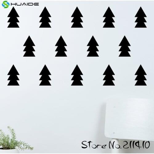 28pcs/set Pine Tree Wall Pattern Decal Sticker Custom Color Wall Stickers For Kids Room Nursery Baby Wall Art Decal A356