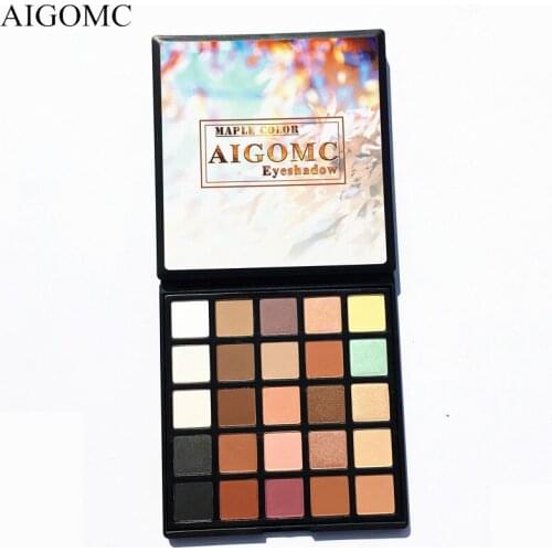 Aigomc Fashion eyeshadow palette 25 Colors Matte EyeShadow Nude palette Glitter eye shadow MakeUp set Cosmetics