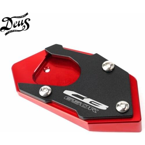 Aluminum Motorcycle Side Stand Pad Enlargement Plate Kickstand Extension Fits For HONDA CBR650F CB650F CB CBR 650F 2014-2018