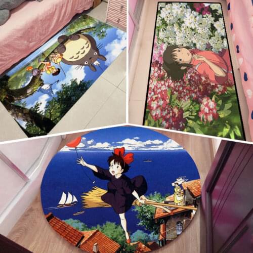 Anime Kikis Delivery Service Ponyo Totoro Cat Floor Rug Door Mat Carpet Room Doormat Non-slip Mat Gift
