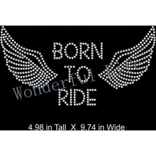 Free Shipping Rhinestone Transfer Template Pattern Stencil -Born to Ride