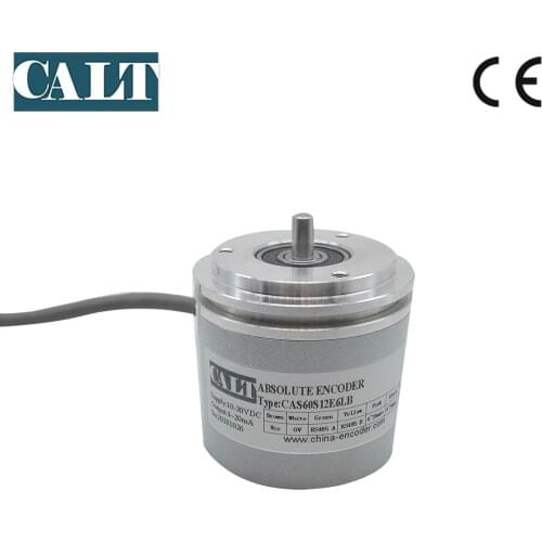 CAS60S12E6LB Single-lap 12 bits 6mm solid shaft absolute magnetic encoder RS485&4-20mA output