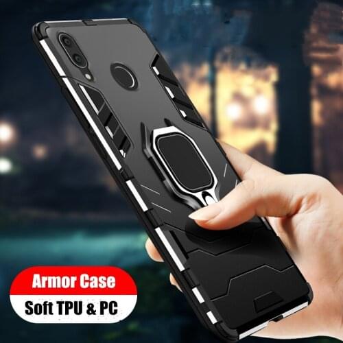 For Samsung Galaxy M20 M30 Case Ring Holder Armor Soft Silicone Bumper For M30 Phone Case Finger Ring shockproof Fundas