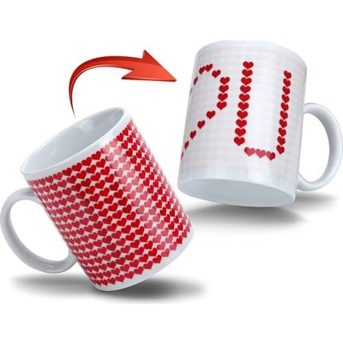 Creative I love You Magic Temperature Changing Cup Color Changing Chameleon Mugs Heat Sensitive Cup Coffee Tea Milk Mug Gifts