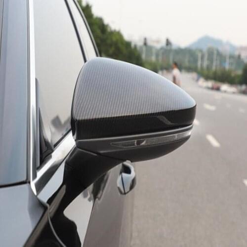 For Audi A6 C8 2019 2020 Carbon Fiber Auto Car Rear View Side Mirror Cover Trim Rearview Mirror Cover Side Wing Rear View Mirror