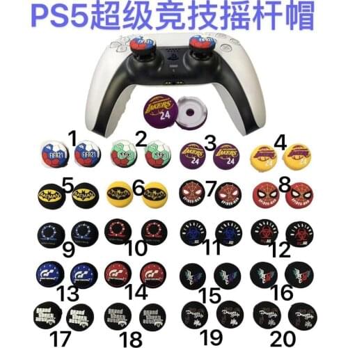 For PS5 2PCS Thumb Grip Caps Playstation5 Controller Joystick Cap Silicone Rubber Individual Thumb Grip Caps