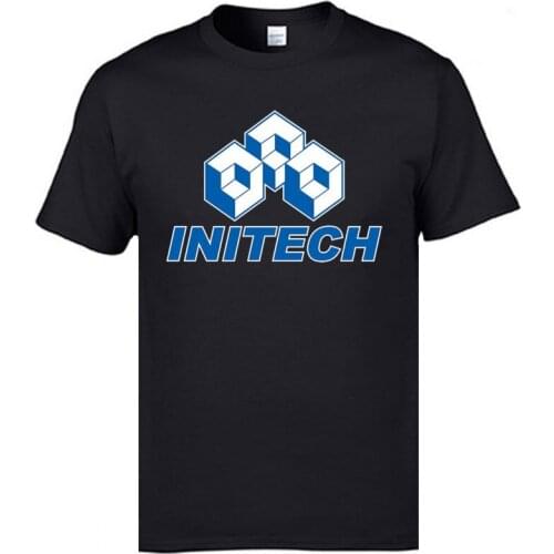 Initech Unique Top T-shirts for Men Cotton Summer Tops & Tees Design Sweatshirts Funky Round Collar
