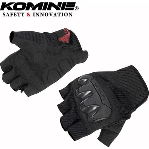KOMINE summer motorcycle racing protective mesh fingerless gloves GK-242 motorcycle rubber half finger gloves
