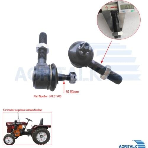 Set of steering joints for Xingtai tractor XT-120 with engine 190-12, part number: 10T.31.015+10T.31.016