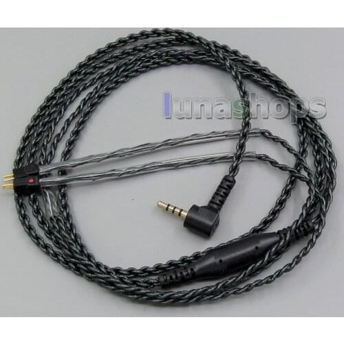 LN005651 EachDIY 2.5mm TRRS Earphone Silver Plated OCC Foil PU L Plug Cable For Westone W4r UM3x ES3 ES5 0.78m