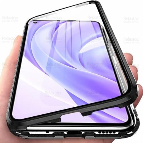 For Xiaomi Mi 11 Lite Case 360° Magnetic Flip Cover Xiomi Xaomi Mi11 Light 4/5G 11i Mi11i Mi11 i 11Lite Double Sided Glass Coque