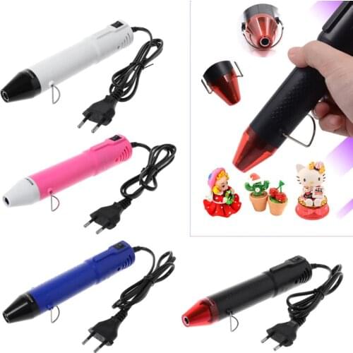 1PC 130W 220V Mini Heat Gun Shrink Hot Air Temperature Electric Power Nozzles Tool DIY Embossing EU Plug