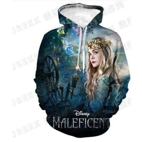 Fashion Maleficent Hoodies Men Women Children 3D Print Sweatshirts Casual Boy Girl Kids Streetwear Pullover Long Sleeve Tops