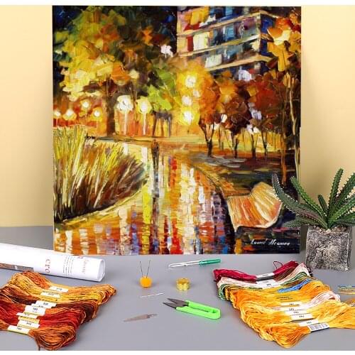 Night Vision Pre-Printed 11CT Cross-Stitch Set DIY Embroidery DMC Threads Needlework Craft Handiwork Knitting Design Wholesale