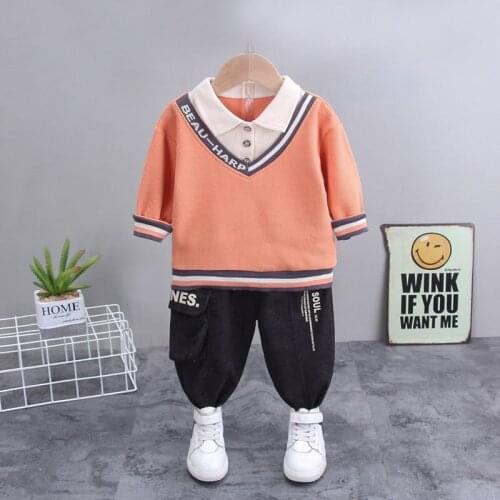NEW Spring Autumn Children Boys Girls V-neck Garment Clothing Full Printe T-shirt Pants 2Pcs/sets Baby Clothes Infant Tracksuits