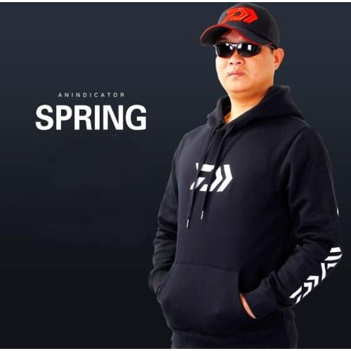 2020 New Fishing Hoodie Daiwa Fleece Hooded Winter Fishing Clothing Fishing Jacket Outdoor Sport S-5XL Hiking Clothes Sweater