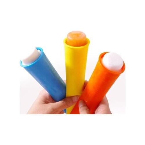 New Colorful Silicone Push Up Ice Cream Jelly Lolly Pop Maker Popsicle Mould Mold lin3021