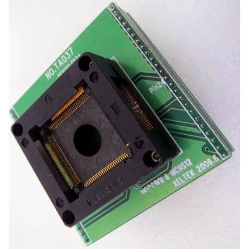 NEW TA037 IC Test Socket Adapter Working For SUPERPRO Series Programmer TA037-084/TQFP112/QFP112 pin