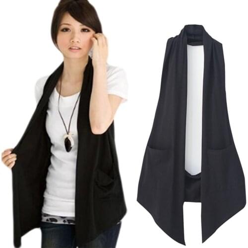 New Spring New Womens All-Match Slim Black Colete Vest Women Casual Waistcoat Vests Ladies Fashion Clothing Plus Size M-4Xl