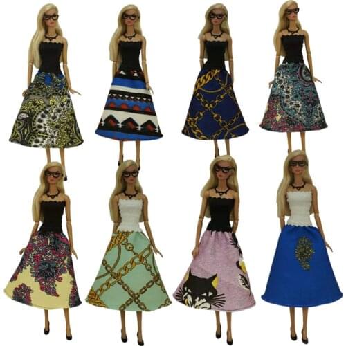 Charming Off Shoulder Shirt Skirt 1/6 BJD Clothes For Barbie Doll Dress Outfits Set 11.5" Dolls Accessory Kids DIY Toy Girl Gift