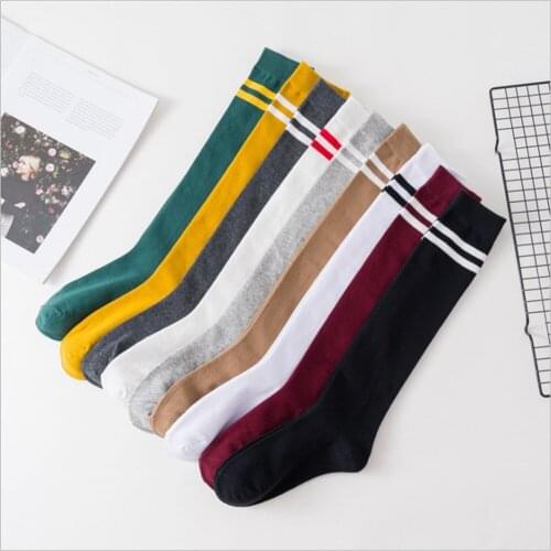 Autumn and Winter Thick Stockings Knee-length Combed Cotton Socks Ladies Cute Calf Socks Sexy Uniform Socks